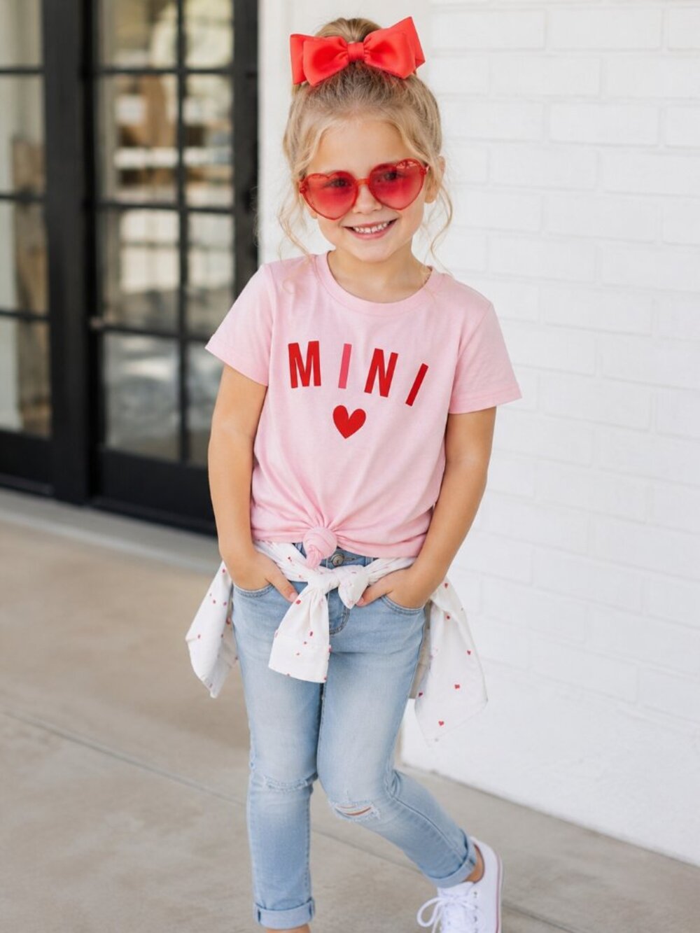 Pink MINI Heart Graphic Tee Girls Shirt NWT Matching MAMA Available